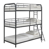 Furniture   Triple Bunk Bed, Twin/Twin/Twin, black